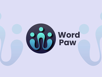 Word Paw Logo application branding branding design content creative database design geomatric graphic design illustration interface logo logo design logo mark multimedia network platform service software wordpress