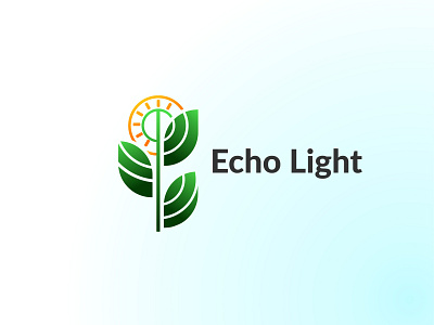 Echo Light Logo beauty branding branding design creative design flower geomatric health illustration leaf logo logo design logo mark nature organic plant symbol technology tree wellness icon