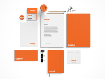 SYSMEL - Rebranding & Brand Guidelines argentina brand branding corporate guidelines logo orange rebranding software stationery