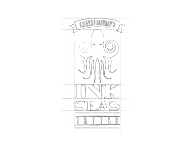 INK SEAS Tattoo - Logo & Branding (Draft) argentina branding design draft guidelines logo octopus rebranding samuraii tattoo tattoo artist tattoo studio