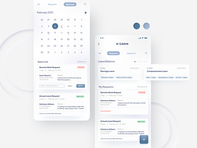 Leave Request for HR Mobile by Dheana Titaura H on Dribbble