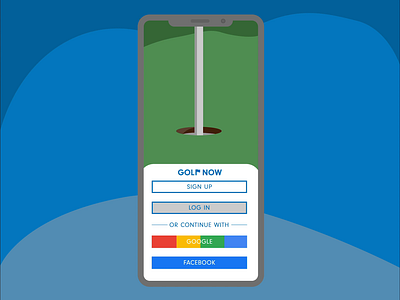 Golf Now Landing Page Re Design app design design illustration illustrator logo motiongraphics ui