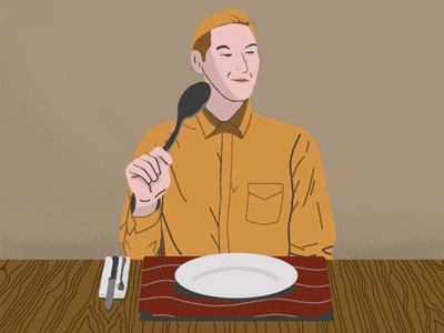 Serving Spoon animated animation illustration illustrator