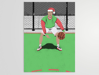 Holiday Hooper basketball christmas drawing hoops illustration illustrator