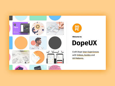 Welcome to Dope UX branding design illustration logo typography ux website