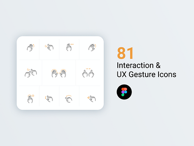 Interaction and UX Gesture Icons freebie for Figma app dopeux download figma gestures icons logo ux