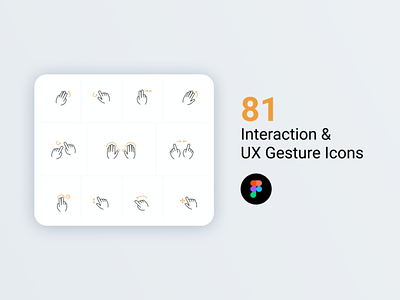 Interaction and UX Gesture Icons freebie for Figma