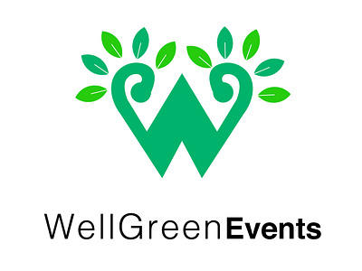 Well Green events art branding design designing flat graphic graphicdesign logo logodesign vector