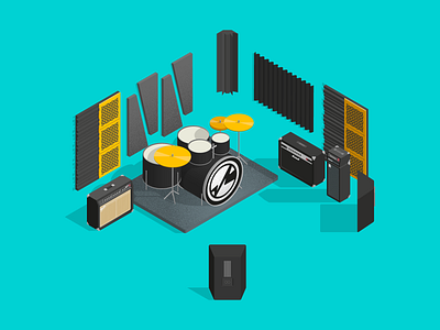 Water design illustration isometric music vector