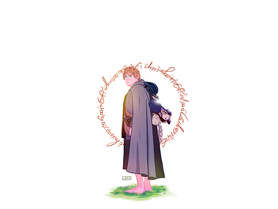 Samwise the brave. character design digital illustration fanart illustration lotr