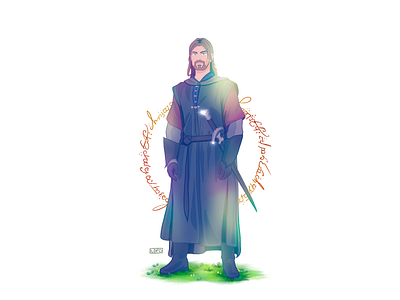 Boromir of Gondor cartoon comic art digital illustration illustration