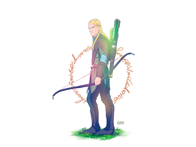 Legolas of the wooden realm. cartoon character design comic art digital illustration illustration