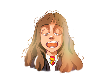 Hermione cartoon character design comic art digital illustration illustration
