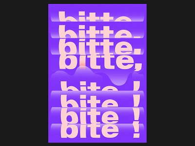 bitte, bite! graphic design poster poster a day poster art poster design purple