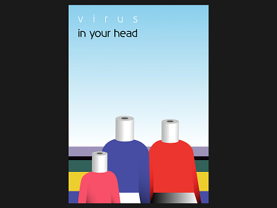 Virus in your head communication design graphic design malevich poster poster a day poster art poster design stay home virus