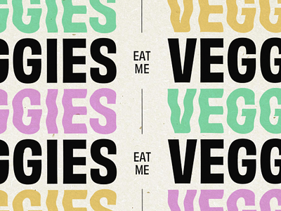 Veggies Poster branding colorful design graphic design icon logo logo design typography vector vegan veggies wavytype