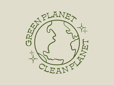 Eco-friendly T-Shirt Design | Green Planet Clean Planet badge clean climate change eco friendly ethical global warming green illustration logo organic planet sustainable t shirt