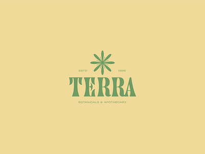 Terra Natural Botanicals & Apothecary Logo apothecary botanicals branding earth eco friendly flower icon logo logo design natural organic plants retro typography vintage