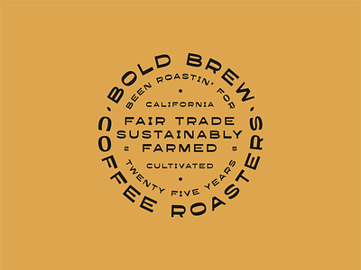 Bold Brew Coffee Roasters Badge Logo