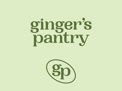 Ginger's Pantry Logo Design branding color food grocery logo logo design minimal organic typography