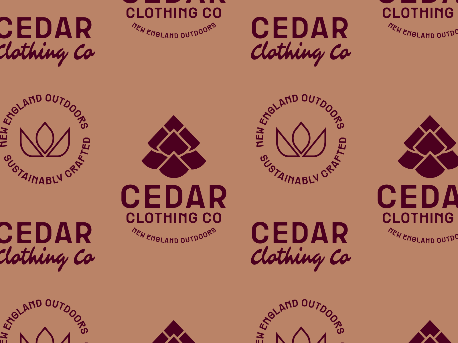 Cedar Clothing Co Logo and Badge Pattern by jeff lopilato on Dribbble