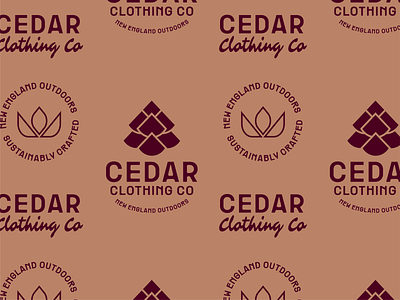 Cedar Clothing Co Logo and Badge Pattern
