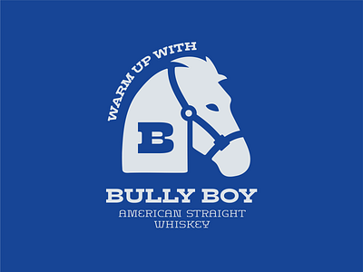 Bully Boy Whiskey Badge badge branding horse illustration logo patch retro typography whiskey