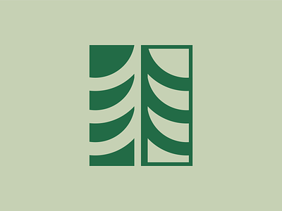 Tree Logo badge branding icon logo retro tree