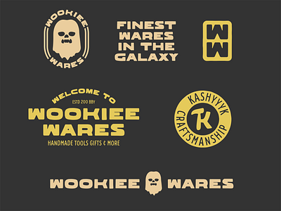 May 4th Wookiee Wares Branding branding handmade icon illustration logo logo design may 4th retro star wars typography wookiee