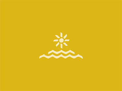 Beach Illustration/Icon branding illustration logo nature ocean retro sun waves
