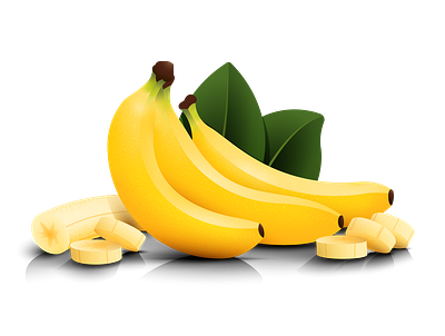 Jali Fruit Co. Banana Illustration art banana design food fruit fruit illustration gradient green illustration illustrator leaf nature packaging product snack texture treat vector vector illustration yellow