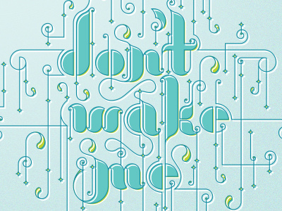 Don't Wake Me – Full View blue details diamonds hand lettered hand lettering lettering line work sketch sleep stars wake