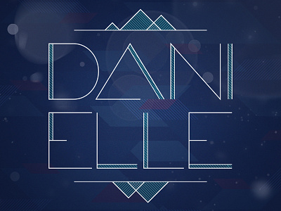 'Danielle' Triangles Image blue bokeh chevron iconography layers light mountains name space type typography