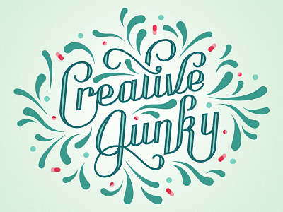 Creative Junky addiction creative hand lettered hand lettering junky lettering pills quote saying splash type typography