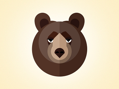 Bear animal bear black brown fun geometric grizzly icon illustration playful polymorphic snout
