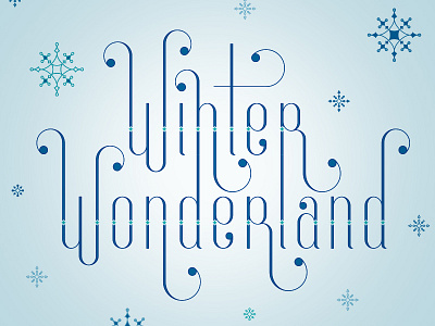 Winter Wonderland christmas cool hand lettered hand lettering lettered lettering snow snowflake whimsical winter wonderland