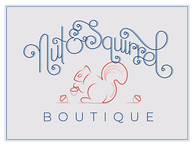 Nut Squirrel Brand Identity acorn animal brand branding children clothing design hand lettered handlettering icon identity illustration illustrator lettering logo nut squirrel type typography vector