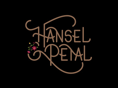 Hansel & Petal Logo brand branding design floral florist flourish flower flowers hansel icon iconography illustrator leaf leaves lettering logo petal script type