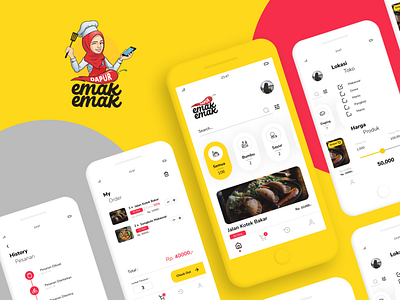 Dapur Emak-Emak app design logo ui ux