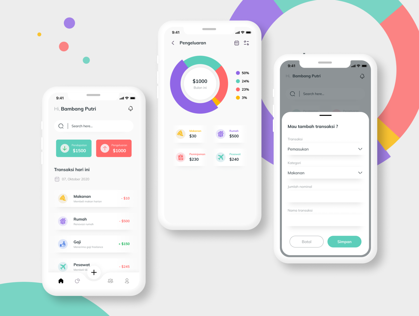 Income & Expense App by Apriandi on Dribbble