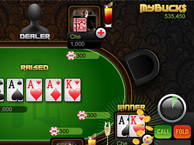 FB Poker facebook game illustrator poker