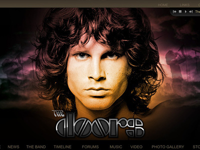 The Doors Official site photoshop the doors website