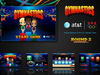 at&t flash gymnastics game att flash game illustrations illustrator