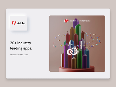 Adobe CC - Industry-leading apps adobe adobe xd animation app apps branding cinema4d cloud creative design illustration interface motion neumorphism product team ui ux web