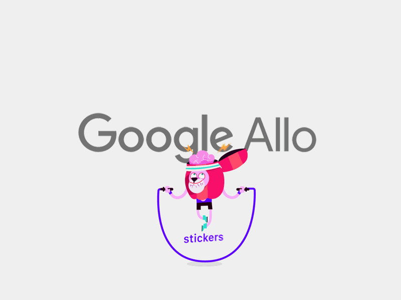 Google Allo stickers by Leo Natsume after effects allo c4d chat design google illustration motion sticker pack stickers ui ux