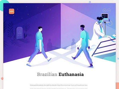 Brazilian Euthanasia app art design flat gradient illustration interface logo sketch ui ux web