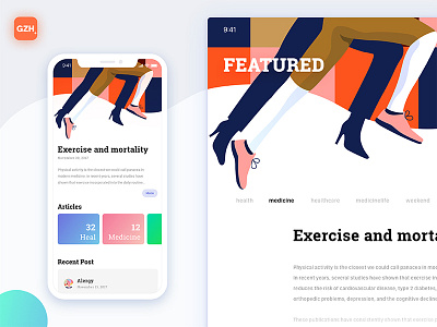 Exercise and mortality app art design flat illustration interface iphone x mobile sketch ui ux web