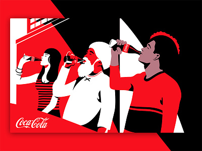 Coke brand character coca cola coke design editorial illustration interface minimalism ui ux web