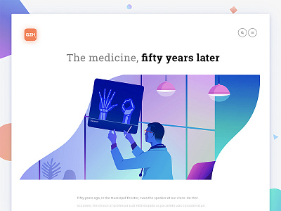50 years of medicine animation brand character design editorial illustration interface minimalism typography ui ux web