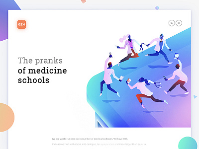 La Danse of medicine app art design flat gradient illustration interface medicine mobile ui ux web